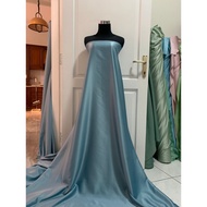 1/2 Meter Kain Satin Silk Velvet PREMIUM Bahan Dress Dalaman Bridesmaid Kebaya Warna Denim Blue Dusty Blu Biru Muda