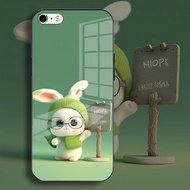 Iphone 6, 6S, 6 PLUS, 6S PLUS Case Cute Rabbit Printed High Quality Tempered Glass Back Cover