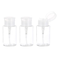 Nail Polish Remover Empty Bottle 3.4OZ/100ML Alcohol Liquid Push Down Pumping Dispenser Acetone Refi