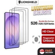 LionShield Samsung Screen Protector S26 / S25 / S24 Series Tempered Glass - Fingerprint Unlock