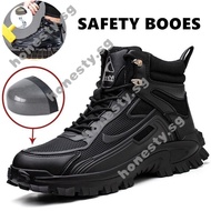 High-top Safety Boots Steel Toe-toe  Construction Site Safety Shoes Lightweight Breathable Kevlar Sole Heavy-Duty Safety Boots Breathable Safety Shoes Lightweight Wea
