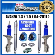 KYB RS ULTRA TOYOTA AVANZA 1.3 / 1.5 ( 04-2011 ) ABSORBER FRONT / REAR HEAVY DUTY + BOOT + MOUNTING SUSPENSION