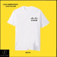 Round Neck T shirt Cotton For Men & Women Logo Embroidery Sulam Cisco BAJU FF