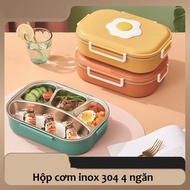 Office lunchbox 4 compartments 304 stainless steel opla eggs BAG U HCEGG188
