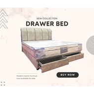 DRAWER BED/STORAGE BED/QUEEN BED/KING BED/BED WITH DRAWER/DIVAN BED/KATIL DRAWER/KATIL MURAH