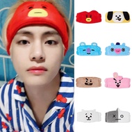 K Kpop BTS BT21 Headband Cotton Headband Cleansing Headband Headwear Mask