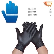 1-10 Pcs Disposable Black Medical / Examination Hand Gloves Nitrile