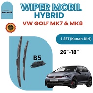 Volkswagen Golf MK7 & MK8 Hybrid Wiper Blades Right Pair Front WiperKiri