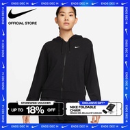 Nike Dri-FIT Hoodie Wanita One Full-Zip French Terry - Black [FB5199-010]
