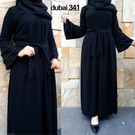Abaya Gamis Hitam Turkey Maxi Dress Arab Saudi Bordir Zephy Turki Umro