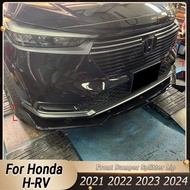 For Honda H-RV E:HEV RV5 2021-2024 3TH HRV/VEZEL Car Front Bumper Lip Splitter Canard Diffuser Spoil