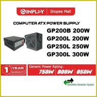 ۞ ◪ ∈ Inplay GP-Series Generic Power Supply GP200 / GP250 / GP300 PSU PC POWER
