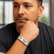 SEPTEMBER Inspirational Quotes Braclets, Silver Stainless Steel/PVC Family Friendship Bracelet, Simp