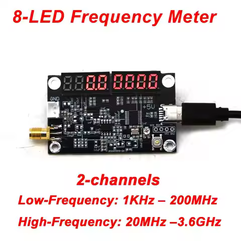 1KHZ-3.6G Frequency Meter RF Signal Tester MW SW FM HF VHF UHF 868M LORA Helium Miner SDR Radio 2.4G