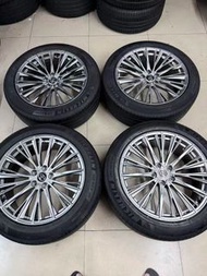 個人出一套20吋豐田埃爾法 Rays Vouge 黑電鍍銀鍛造輪轂輪胎
