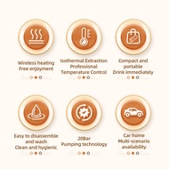 Small Coffee Maker BUZHI Portable Electric Espresso Machine Cordless Heating 3Oz Single Serve Mini W