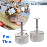 1set Stainless Burger Patty Mold Beef Burger Mold Round Burger Maker Patty Press