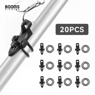 Booms Fishing Hook Keeper for Fishing Rod, HK1S Fishing Bait Holder with 2 Sizes Rubber Rings, 10 Sets or 20 Sets Options