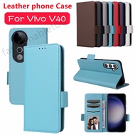 Flip Leather Phone Case For Vivo V40 pro Lite V50 V40pro V40Lite V 40 V 50 VivoV40 pro VivoV40pro Vi