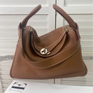 愛馬仕 Hermes Lindy 30 金棕 銀扣