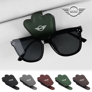 1/2pcs Car Logo Glasses Holder Car Sun Visor Card Ticket Leather Clip for Mini Cooper One S R50 R53 