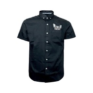 Hybrid Shirt Men Men's Short Sleeve Black (Black) MSS-479BL Work Clothes