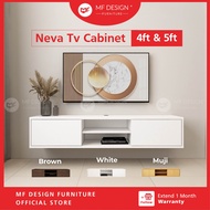 MF Design Neva 4FT TV CABINET WALL TV console almari TV Media Storage Cabinet TV cabinet tv gantung wall mounted cabinet
