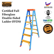 (SIRIM) Winner Ladder Certified Full Fiberglass Double Sided Ladder 5 Step & 7 Step FFDS-05-07 Heavy