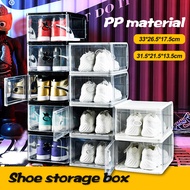 1/4 PCS Shoe Boxes กล่องเก็บรองเท้า กล่องเก็บรองเท้า วัตถุทำจากพลาสติกใสแข็งแรง ตู้กล่องรองเท้า