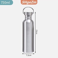 [COD] SHgeZm 350 500 600 750 1000ML Stainless Steel Bike Water Bottle Fitness Single Walled Water Bo