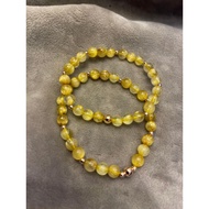 Golden rutilated quartz bracelet （TOP GRADE)