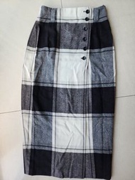 Bogner wrap skirt 格仔絨裙