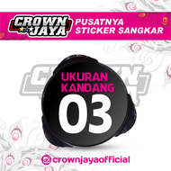 STIKER SANGKAR MURAI BULAT EBOD JAYA NO 1 NO 2 NO 3 / STIKER DECAL MURAI /STIKER TEBOK MURAI BNR