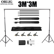 300cm x 300cm* 4 clips /10ft x 10ft Heavy Duty Background Stand Backdrop Support System Kit