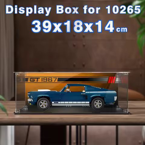 Acrylic display box for lego bricks 10265 display case for Mustang building block model car dustproo
