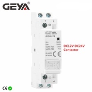 GEYA Din Rail Household Modular DC Contactor DC24V 25A 2NC 2NO 1NO1NC 50/60Hz  Modular House Contact
