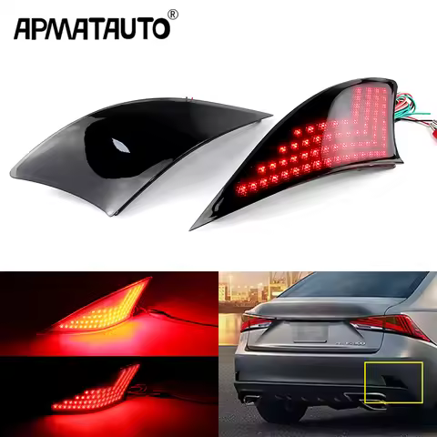 2Pcs LED Bumper Reflector Lights For 2014-2020 Lexus IS250 IS350 IS200t IS300, Function as Tail, Bra