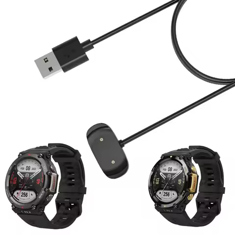 Smartwatch Dock Charger Adapter USB Charging Cable for Amazfit T-Rex 2/Trex Pro Smart Watch Power Ch