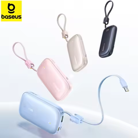 Baseus Power Bank 10000mAh 45W Fast-Charging 20000mAh High-Capacity PowerBank with Detachable USB-C 