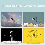 Laptop Skin for HP Pavilion 14/15 Computer Sticker Lenovo Protective Film  Notebook 15s-eq Simple Solid Color Shell Keyboard Film