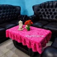 Taplak Meja Bulu Rumbai/Taplak Meja Rumbai Bulu Rasfur/Taplak Meja Rumbai Uk P100cm x L50cm x R20cm/