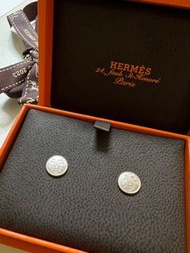 Hermes Earrings Ex-Libris silver 銀 耳環