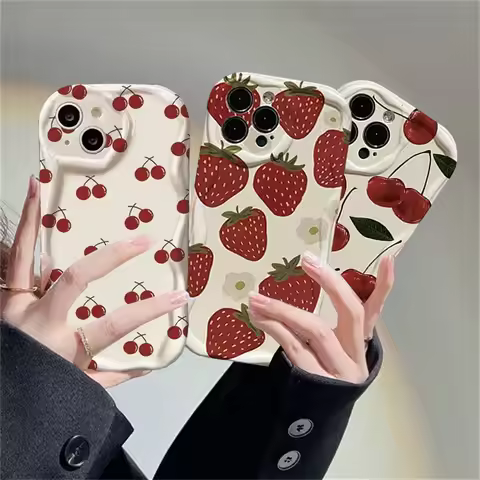 Summer Fruit Cherry Strawberry Case For Samsung Galaxy S21 S20 Plus Ultra S20FE S21FE S23FE S24FE A5