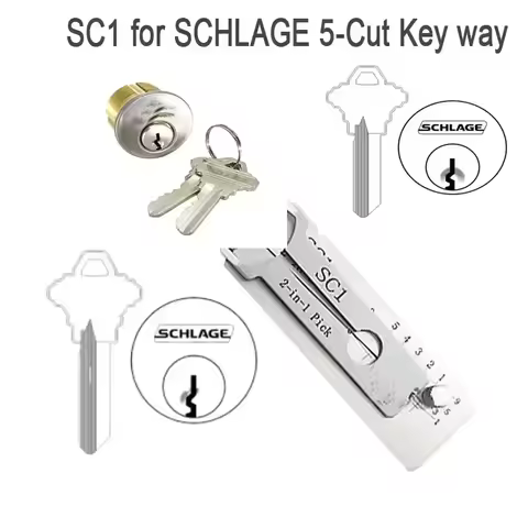 Lishi Pick and Decoder Lock Picking SC1 SC4 2 in1 Locksmith Tools Master Key Decoder Micha Decoder H
