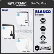 Blanco x sgPlumbMart Linus (Chrome/Black Matt/White) Single Lever Kitchen Sink Mixer Tap