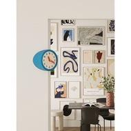 Corner Clock Minimalist Solid Color Corner Clock Silent Clock Art Decoration Hole-Covering Wall Cloc