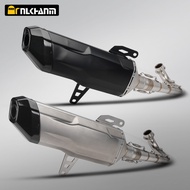 For Zontes 368G/368E 2024 Motorcycle Exhaust stainless steel Akapovic K198 Carbon tip Muffler For Zo