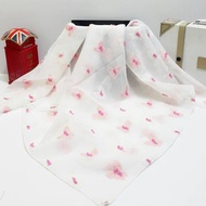 Premium 3d butterfly rubi linen organza square Hijab