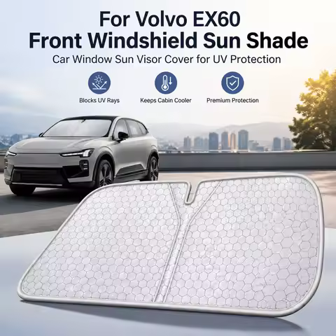 For Volvo EX60 Front Windshield Sun Shade, Car Window Sun Visor Cover for UV Protection