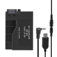 DR-E8 Dummy Battery with DC USB Adapter Cable Replacement for LP-E8 for Canon EOS 550D 600D 650D 700D DSLR Cameras